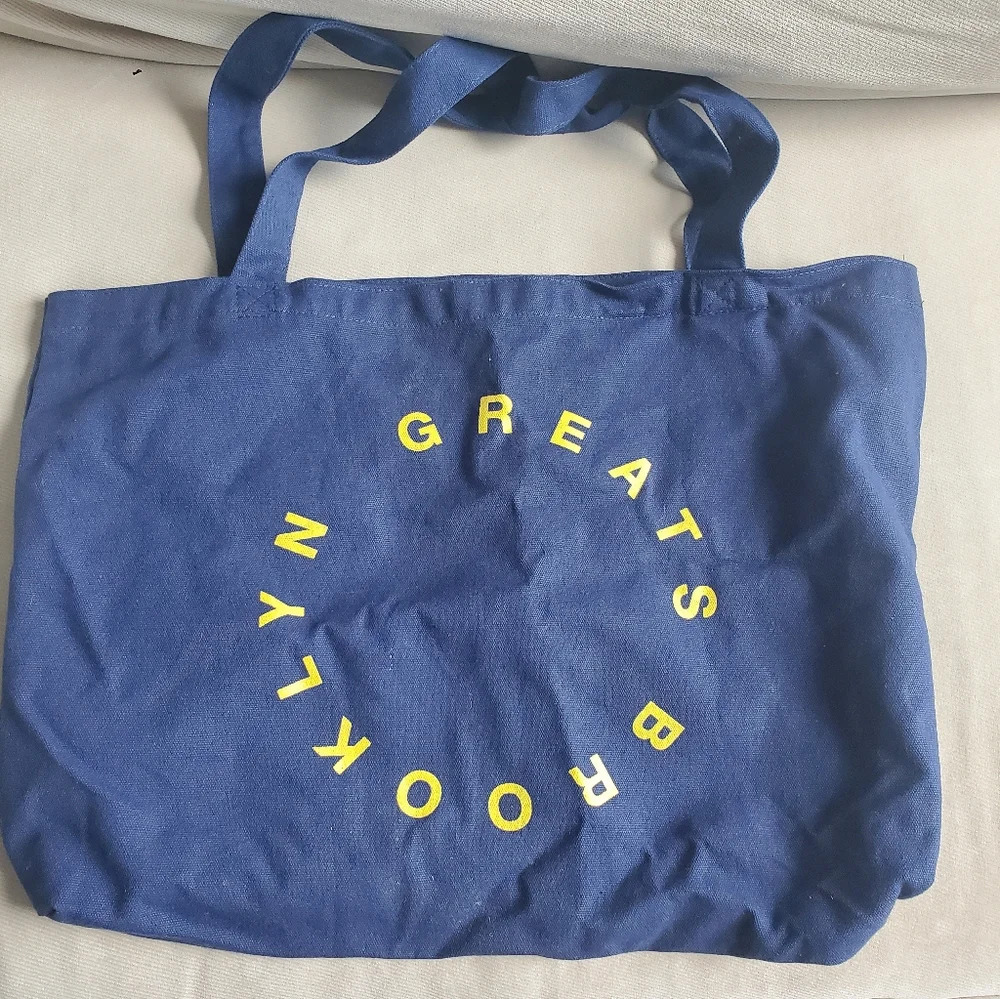 Greats Navy Canvas Tote Bag